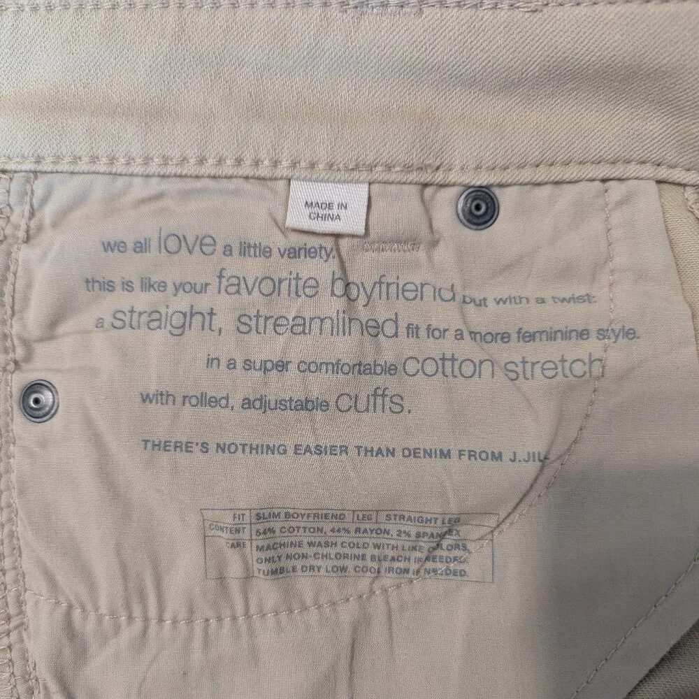 J Jill slim boyfriend jean, women size 8 - Picture 4 of 10